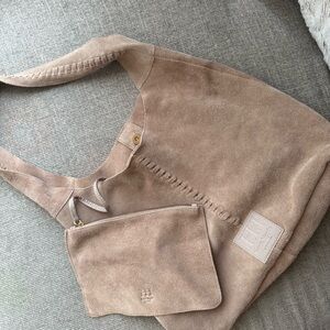 Haute Hippie Tan Shoulder Bag with Pouch